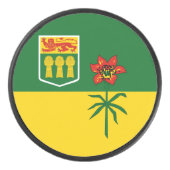 Saskatchewan Flag (CANADA) Hockey Puck (Voorkant)