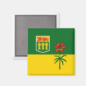 Saskatchewan Flag (CANADA) Magneet (Voorkant / Achterkant)