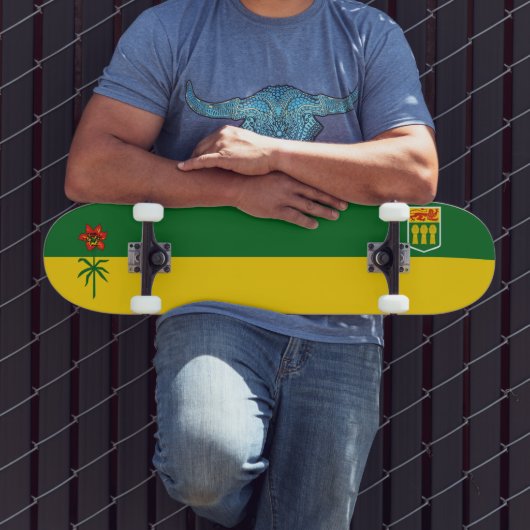 Saskatchewan Flag (CANADA) Persoonlijk Skateboard (Buiten 3)