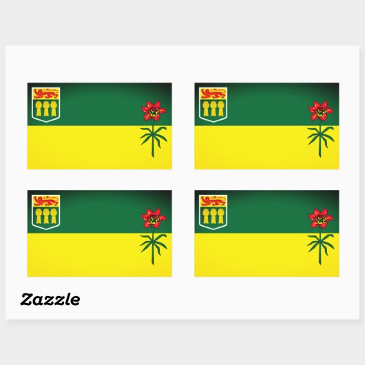 Saskatchewan Flag (CANADA) Rechthoekige Sticker (Vel)