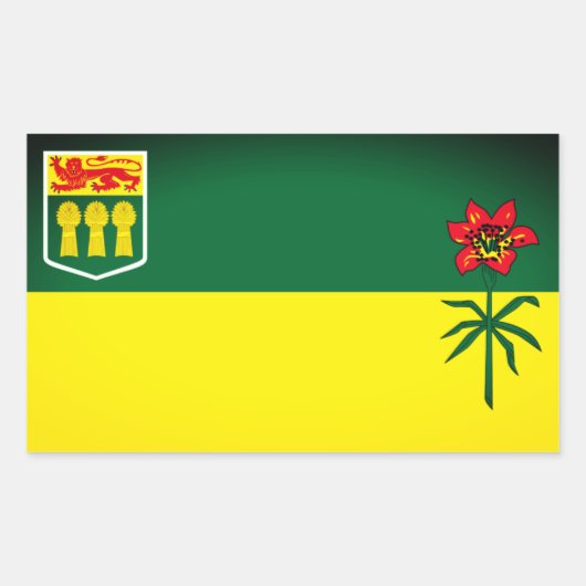 Saskatchewan Flag (CANADA) Rechthoekige Sticker (Voorkant)