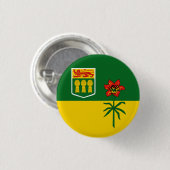 Saskatchewan Flag (CANADA) Ronde Button 3,2 Cm (Voorkant /achterkant)