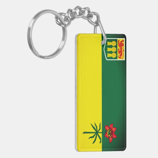 Saskatchewan Flag (CANADA) Sleutelhanger (Voorkant Links)