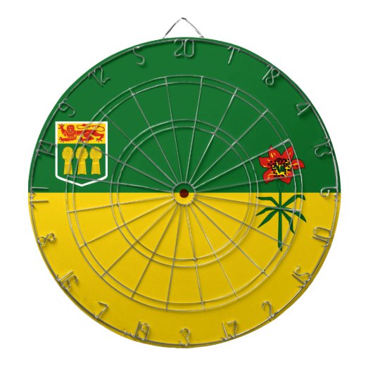 Saskatchewan Flag Dartbord (Voorkant)