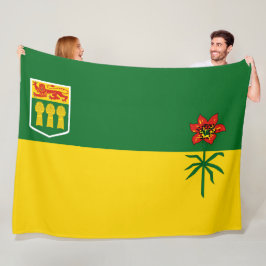 Saskatchewan Flag Fleece Deken