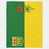 Saskatchewan Flag Fleece Deken (Voorkant)