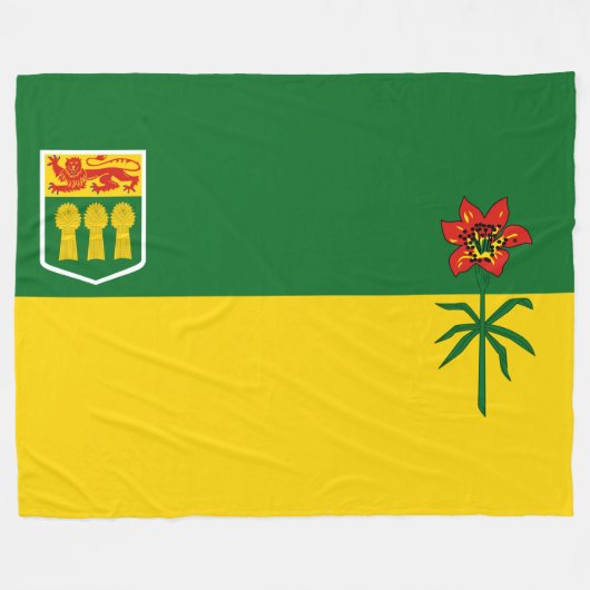 Saskatchewan Flag Fleece Deken (Voorkant (Horizontaal))