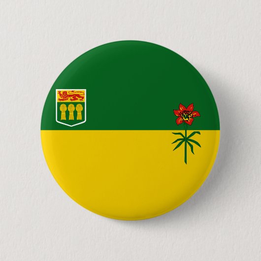 Saskatchewan Flag Ronde Button 5,7 Cm (Voorkant)