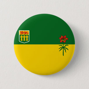 Saskatchewan Flag Ronde Button 5,7 Cm