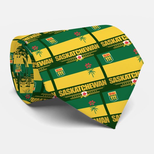Saskatchewan Flag Stropdas (Opgerold)