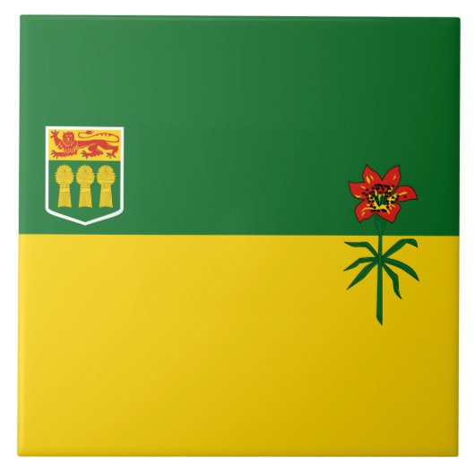 Saskatchewan Flag Tegeltje (Voorkant)