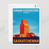 Saskatchewan Grain Elevator Vintage Briefkaart (Voorkant / Achterkant)