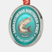 Saskatchewan Pike Vist Metalen Ornament (Links)