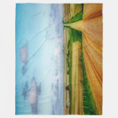 Saskatchewan Prairie Road Fleece Deken (Voorkant)