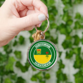 Saskatchewan Ronde Embleem Sleutelhanger (Hand)