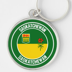 Saskatchewan Ronde Embleem Sleutelhanger