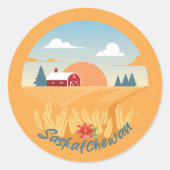  Saskatchewan Ronde Sticker (Voorkant)