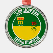 Saskatchewan Round Emblem Metalen Ornament (Voorkant)