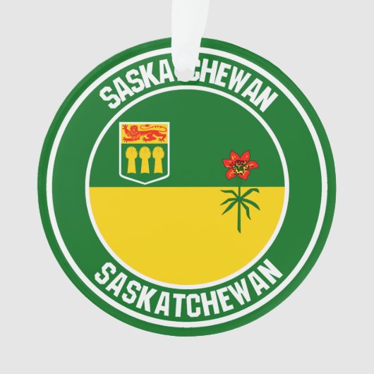Saskatchewan Round Emblem Ornament (voorkant)