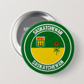 Saskatchewan Round Emblem Ronde Button 7,6 Cm (Voorkant /achterkant)