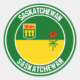 Saskatchewan Round Emblem Ronde Sticker