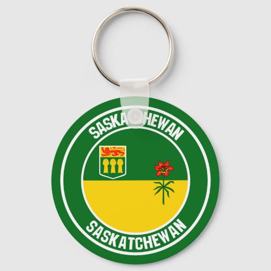 Saskatchewan Round Emblem Sleutelhanger (Voorkant)