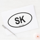 Saskatchewan "SK" Ovale Sticker (Envelop)
