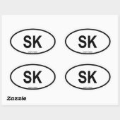 Saskatchewan "SK" Ovale Sticker (Vel)