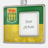 Saskatchewan Verzilverd Omlijst Ornament (Links)