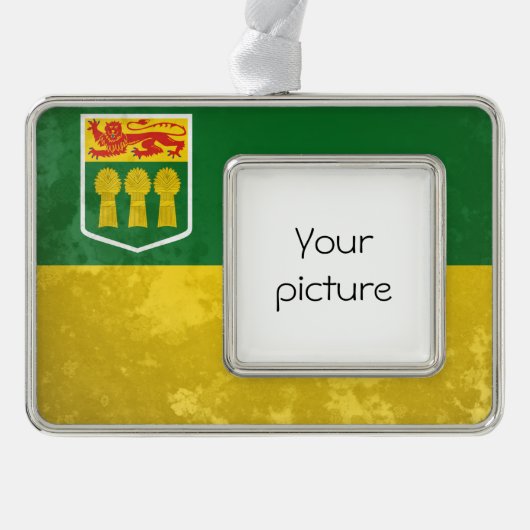 Saskatchewan Verzilverd Omlijst Ornament (Voorkant)