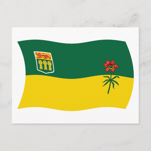 Saskatchewan Vlag Ansichtkaart Briefkaart (Voorkant)