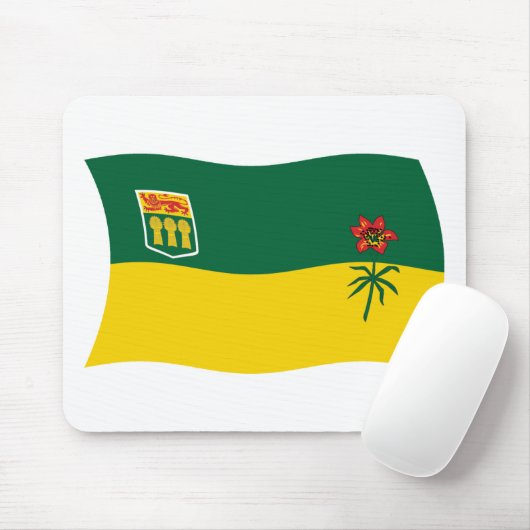 Saskatchewan Vlag Muismat (Met muis)