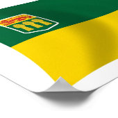 Saskatchewan Vlag Poster Afdruk (Hoek)