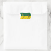 Saskatchewan Vlagsticker Ronde Sticker (Tas)