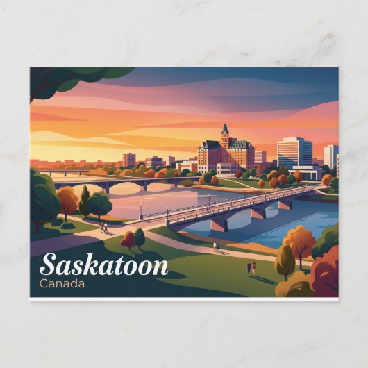 Saskatoon Canada Briefkaart (Voorkant)