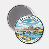 Saskatoon Canada Magneet (Voorkant / Achterkant)