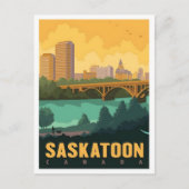 Saskatoon Canada Retro Reizen  Briefkaart (Voorkant)