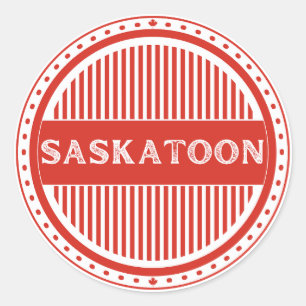 Saskatoon City Pride Embleem – Canadese identiteit Ronde Sticker