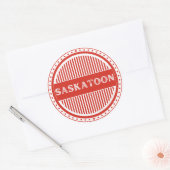 Saskatoon City Pride Embleem – Canadese identiteit Ronde Sticker (Envelop)