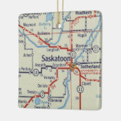Saskatoon Map Keramisch Ornament (Links)