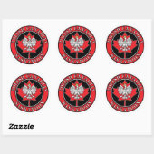 Saskatoon Round Poland Canadian Leaf Ronde Sticker (Vel)