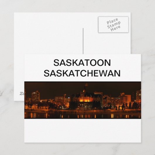 Saskatoon Saskatchewan Briefkaart (Voorkant / Achterkant)