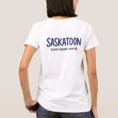 Saskatoon Saskatchewan Canada Mooie Skyline  T-shirt (Achterkant)