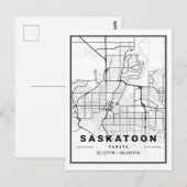 Saskatoon Saskatchewan Canada Travel City Map Briefkaart (Voorkant / Achterkant)