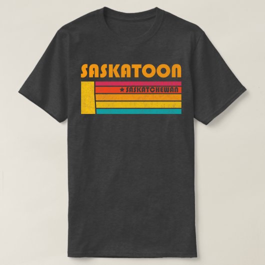 Saskatoon Saskatchewan Canada Vintage Noodlijdend T-shirt (Design voorkant)
