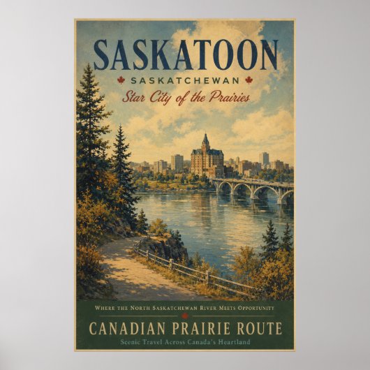 Saskatoon Star of the Prairies Vintage Poster (Voorkant)