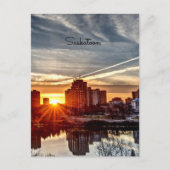 Saskatoon Sunset Briefkaart (Voorkant)