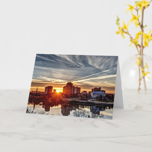 Saskatoon Sunset Kaart (Gele Bloem)