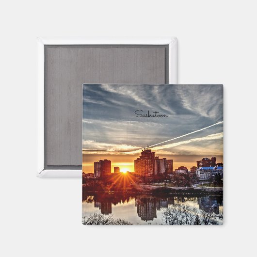 Saskatoon Sunset Magneet (Voorkant / Achterkant)