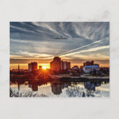 Saskatoon Zonsondergang Briefkaart (Voorkant)